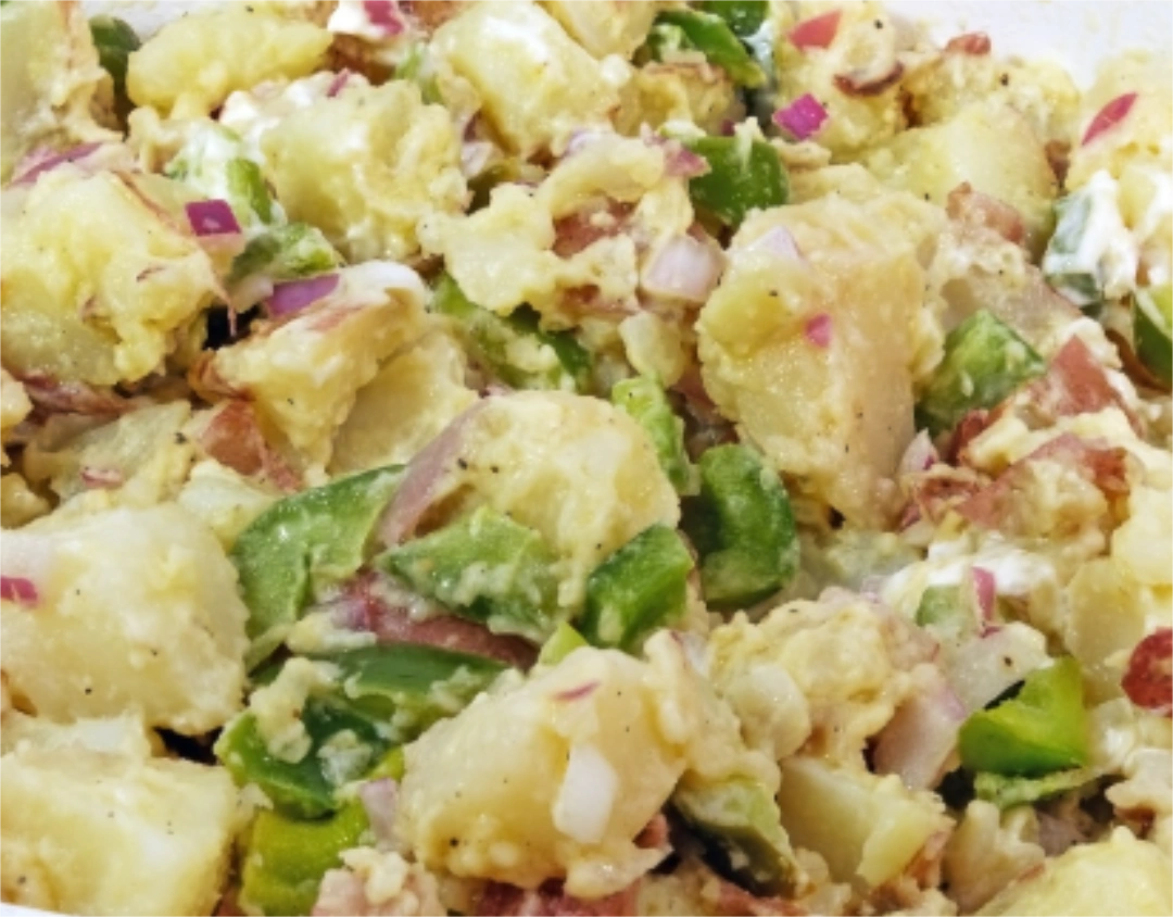 Close-up of chipotle potato salad