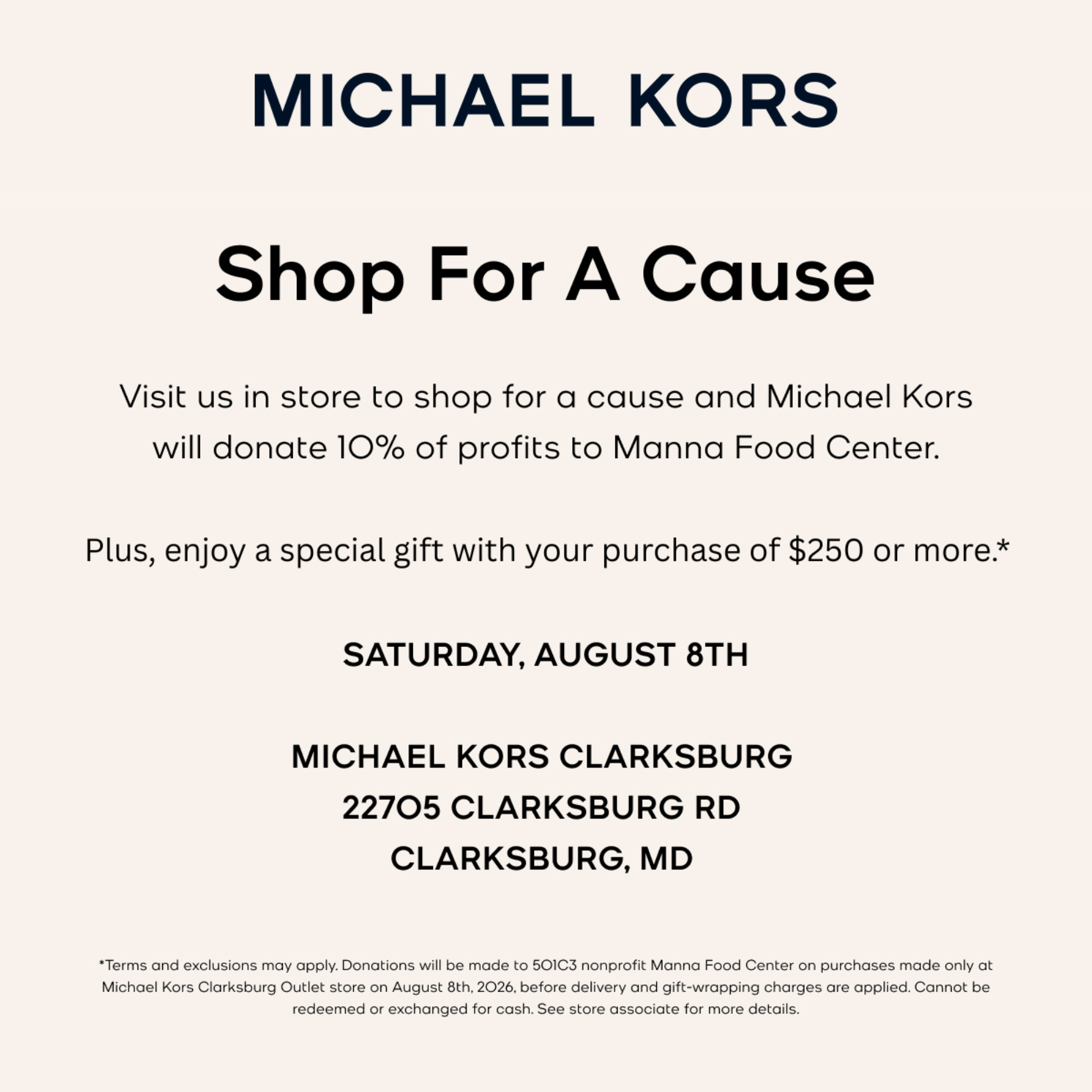 Michael Kors Shop for a Cause